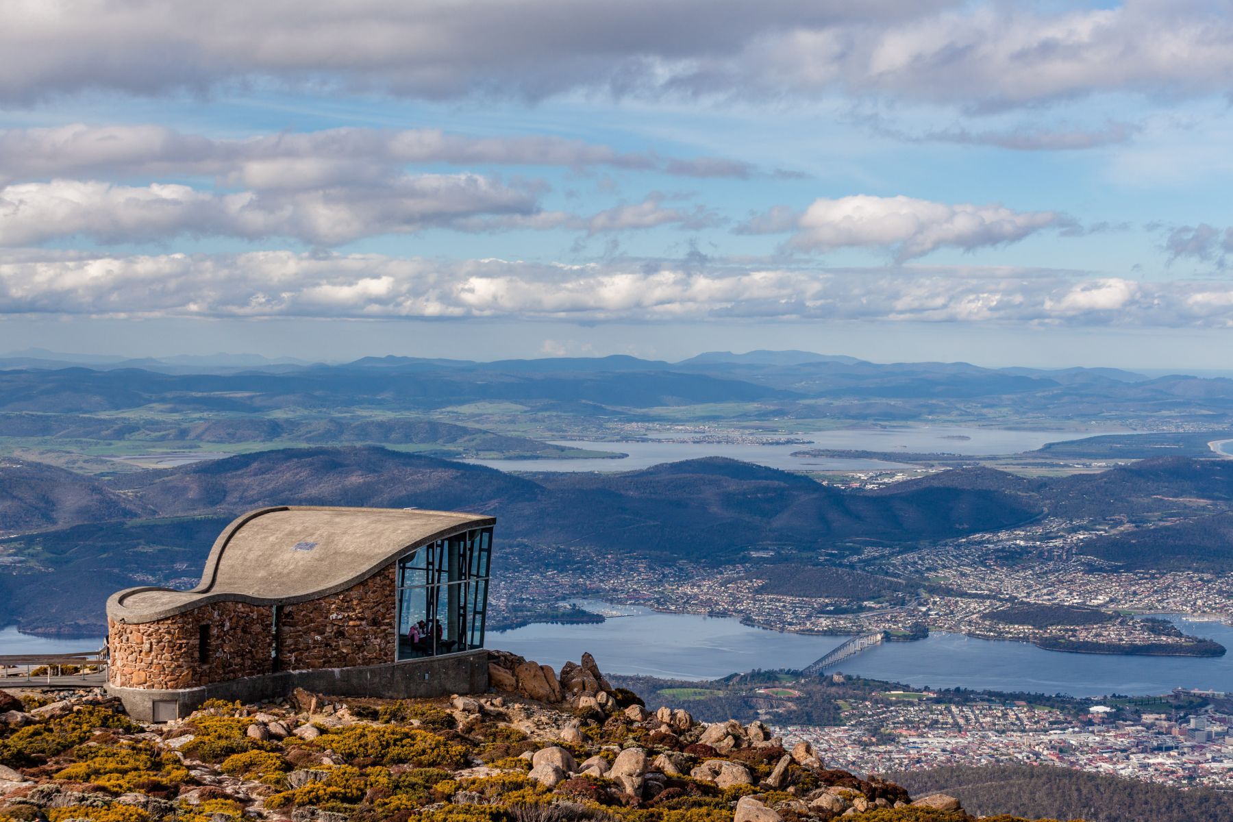 Aussicht auf Hobart vom Mount Wellington
