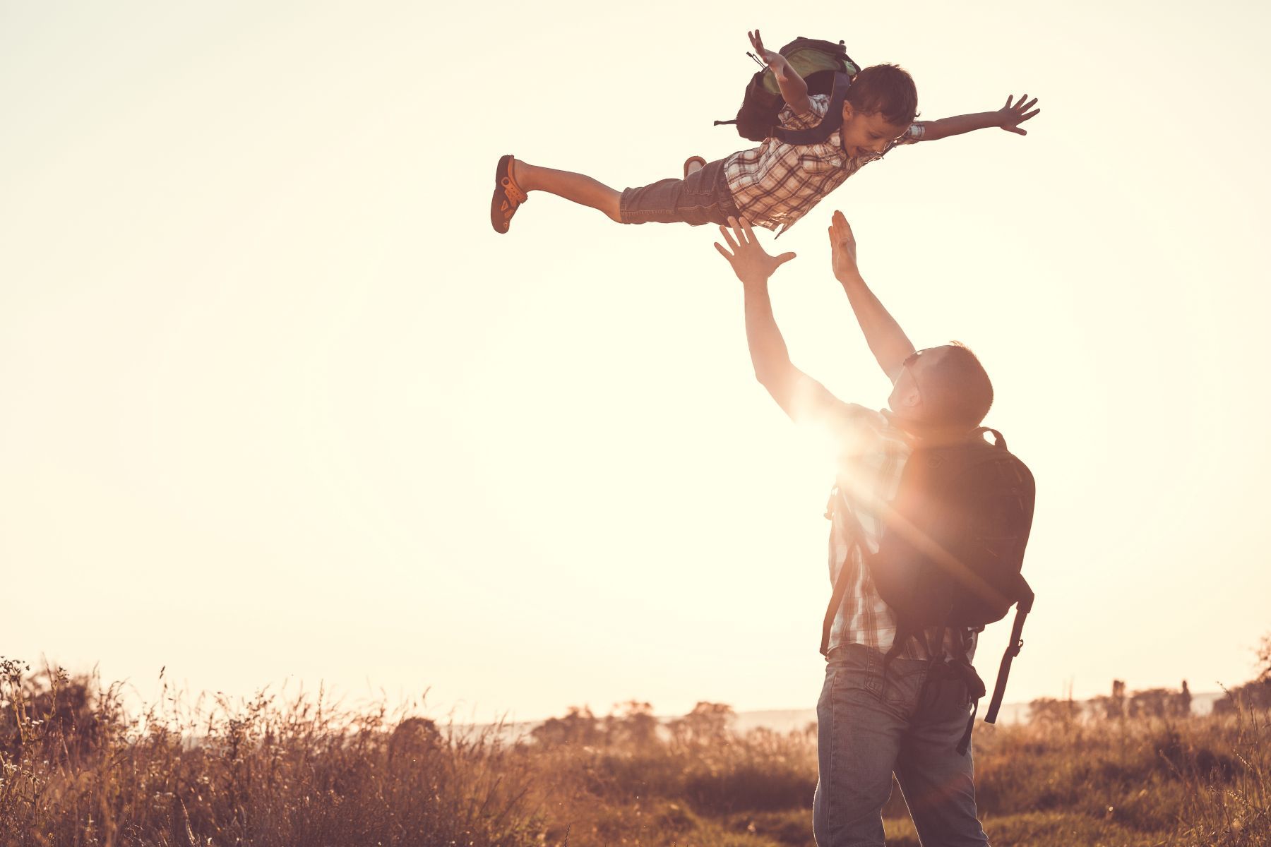Vater Sohn Freude