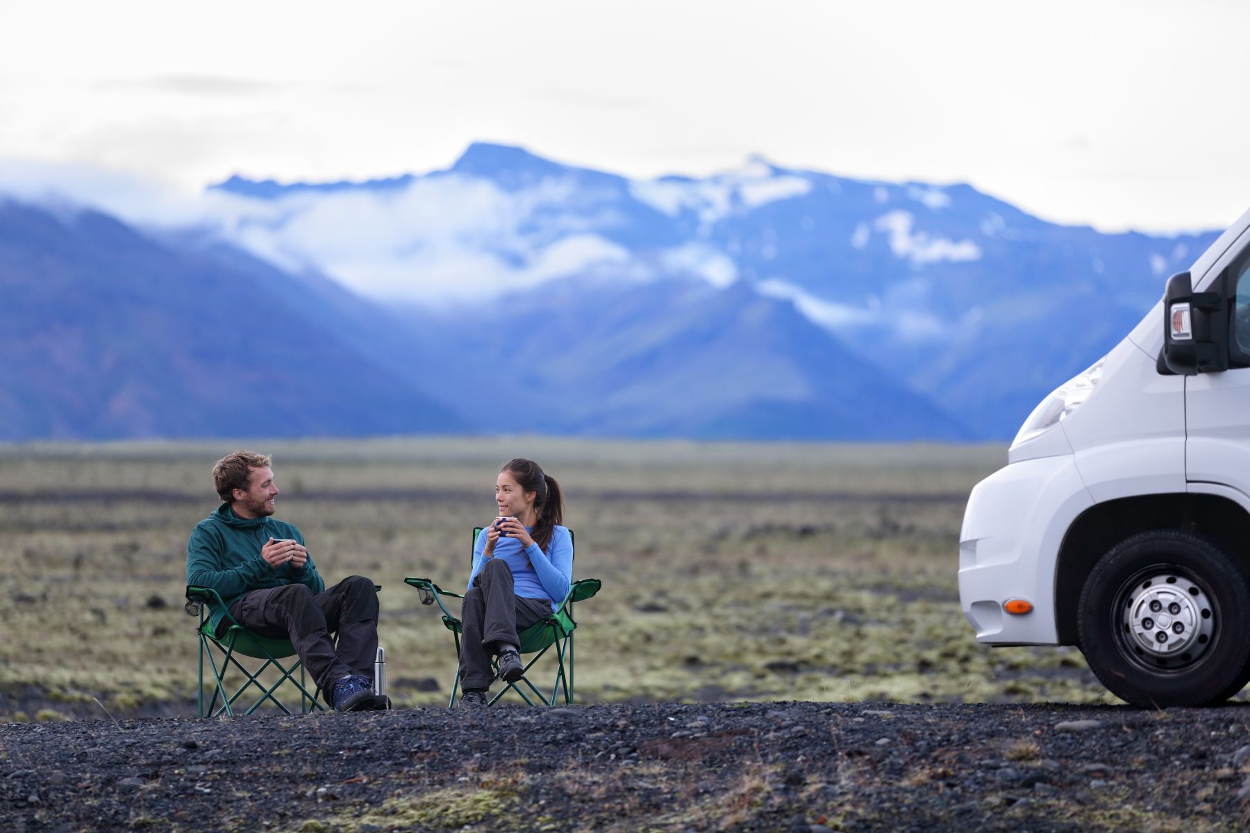 Camping Paar Berge