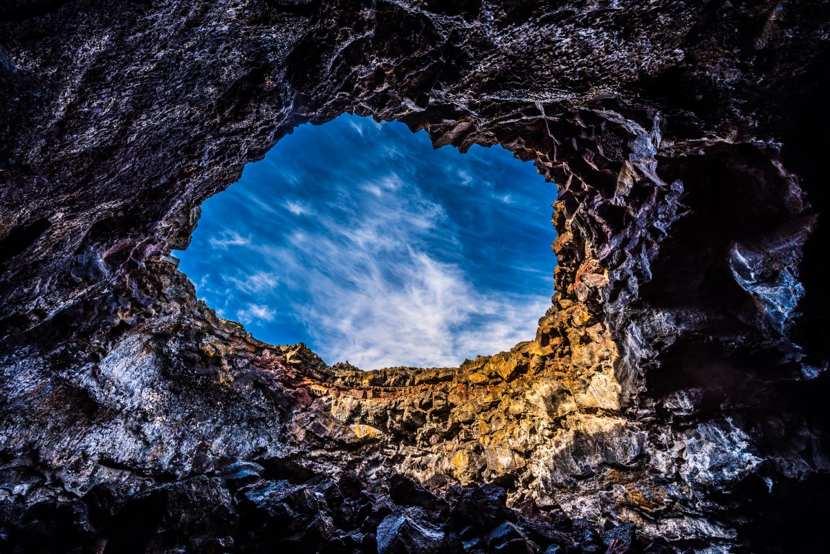 Höhle im Craters of the Moon Monument