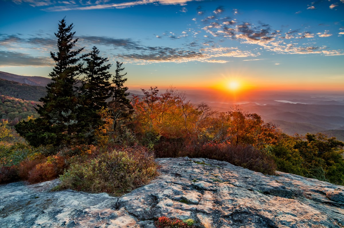 Aussicht auf die Blue Ridge Mountains